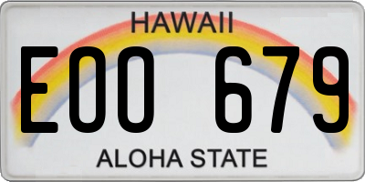 HI license plate EOO679