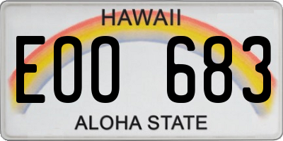 HI license plate EOO683