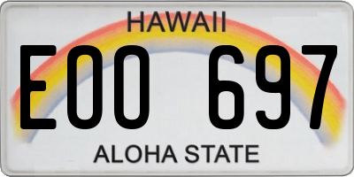 HI license plate EOO697