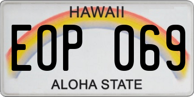 HI license plate EOP069