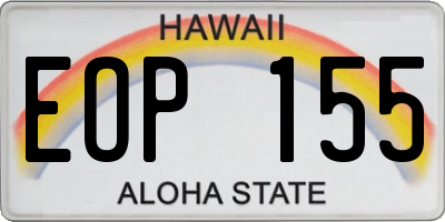 HI license plate EOP155
