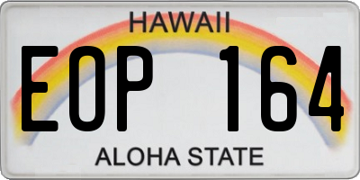 HI license plate EOP164