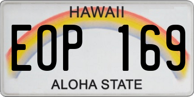 HI license plate EOP169