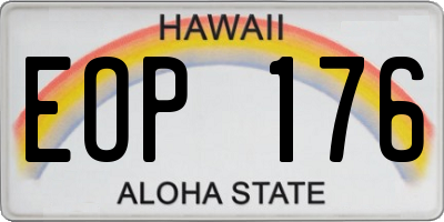 HI license plate EOP176