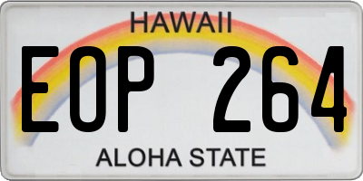 HI license plate EOP264