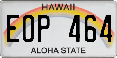 HI license plate EOP464