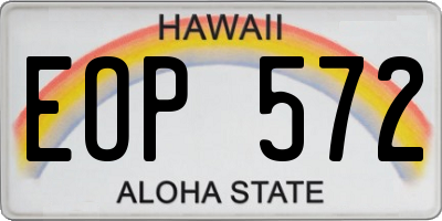 HI license plate EOP572