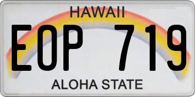 HI license plate EOP719