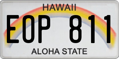HI license plate EOP811