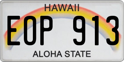 HI license plate EOP913