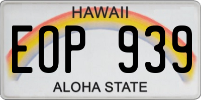 HI license plate EOP939
