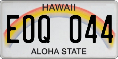 HI license plate EOQ044