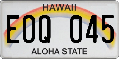 HI license plate EOQ045