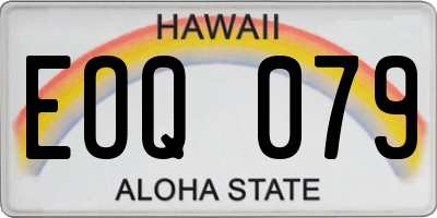 HI license plate EOQ079