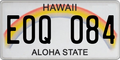 HI license plate EOQ084