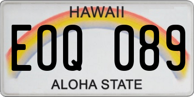 HI license plate EOQ089