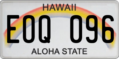 HI license plate EOQ096