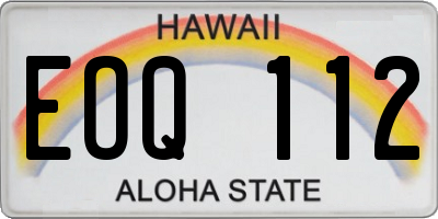 HI license plate EOQ112