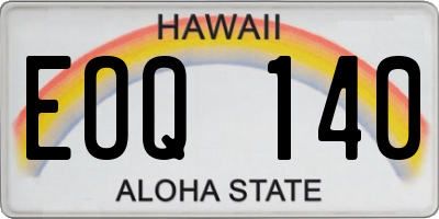 HI license plate EOQ140