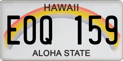 HI license plate EOQ159