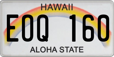 HI license plate EOQ160