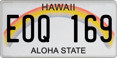 HI license plate EOQ169