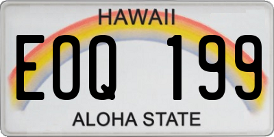 HI license plate EOQ199