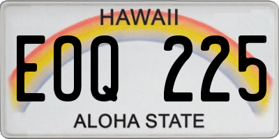 HI license plate EOQ225