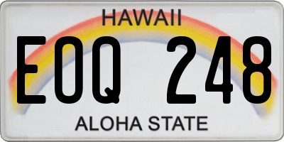 HI license plate EOQ248