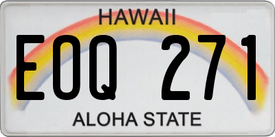 HI license plate EOQ271