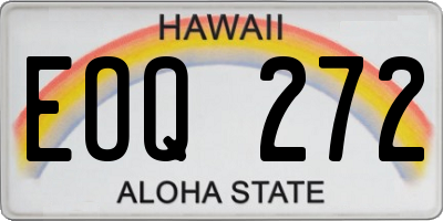 HI license plate EOQ272