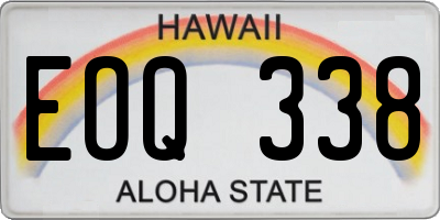 HI license plate EOQ338