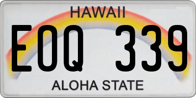 HI license plate EOQ339