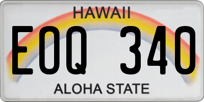 HI license plate EOQ340