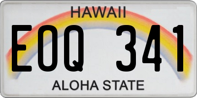 HI license plate EOQ341