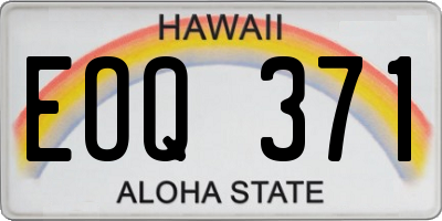 HI license plate EOQ371