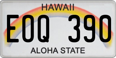 HI license plate EOQ390