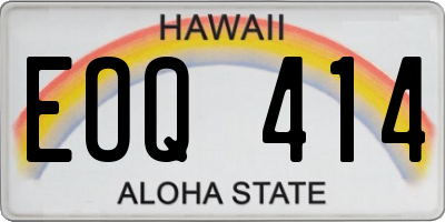 HI license plate EOQ414