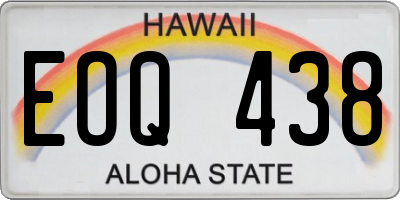 HI license plate EOQ438