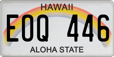 HI license plate EOQ446