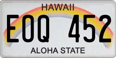 HI license plate EOQ452