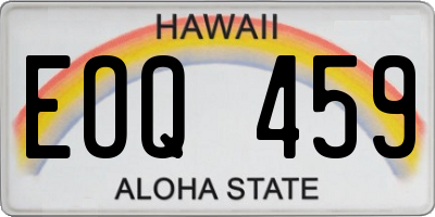 HI license plate EOQ459