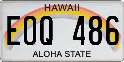 HI license plate EOQ486