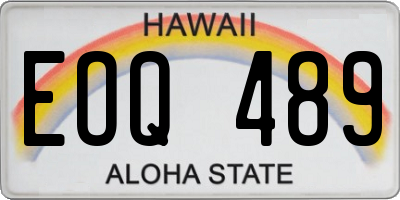 HI license plate EOQ489