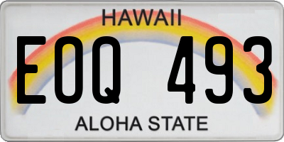 HI license plate EOQ493