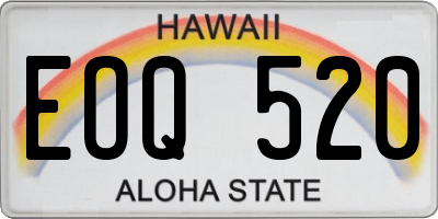 HI license plate EOQ520