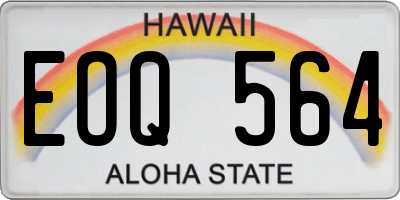 HI license plate EOQ564