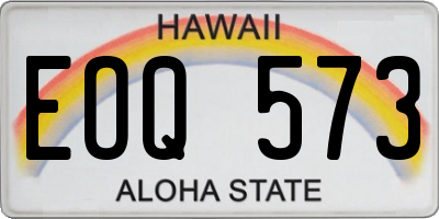 HI license plate EOQ573