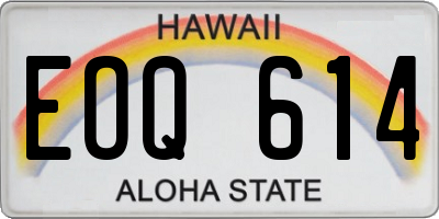HI license plate EOQ614