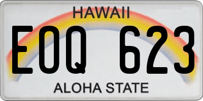 HI license plate EOQ623